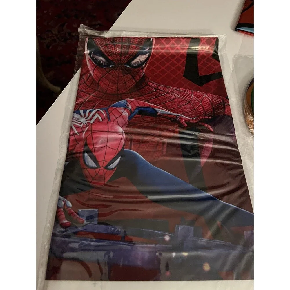 Spiderman Theme Birthday Party Decorate Supplies，Balloon Banner Cake Toppers Set
